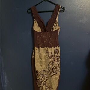 Vintage Teddy S.P.A. Italian Lace Paisley Dress